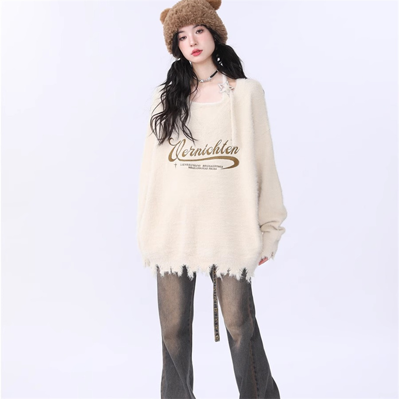 Autumn and winter all-match tops burr sweater for women