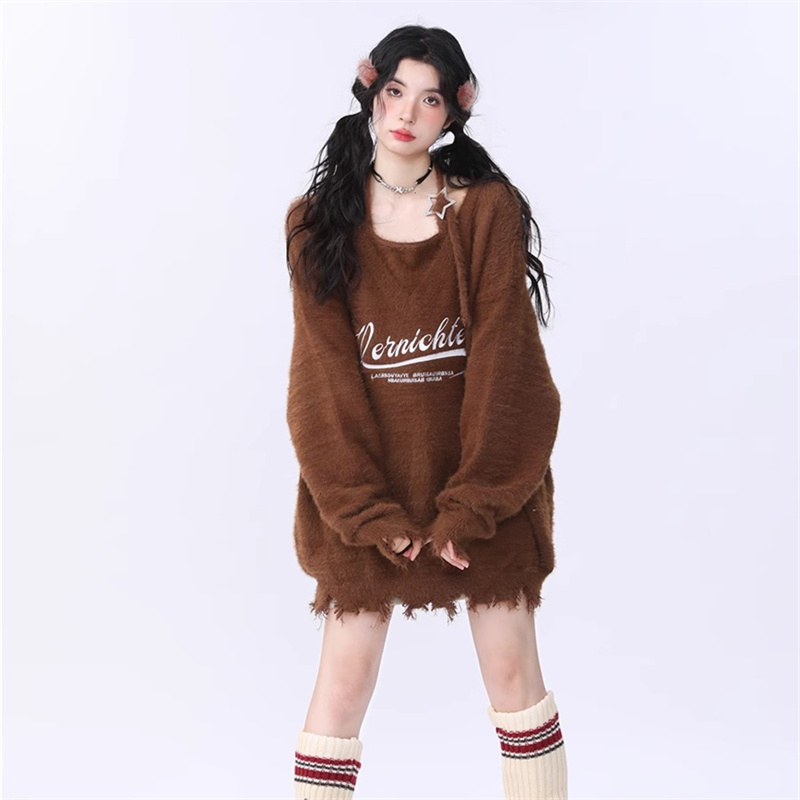 Autumn and winter all-match tops burr sweater for women