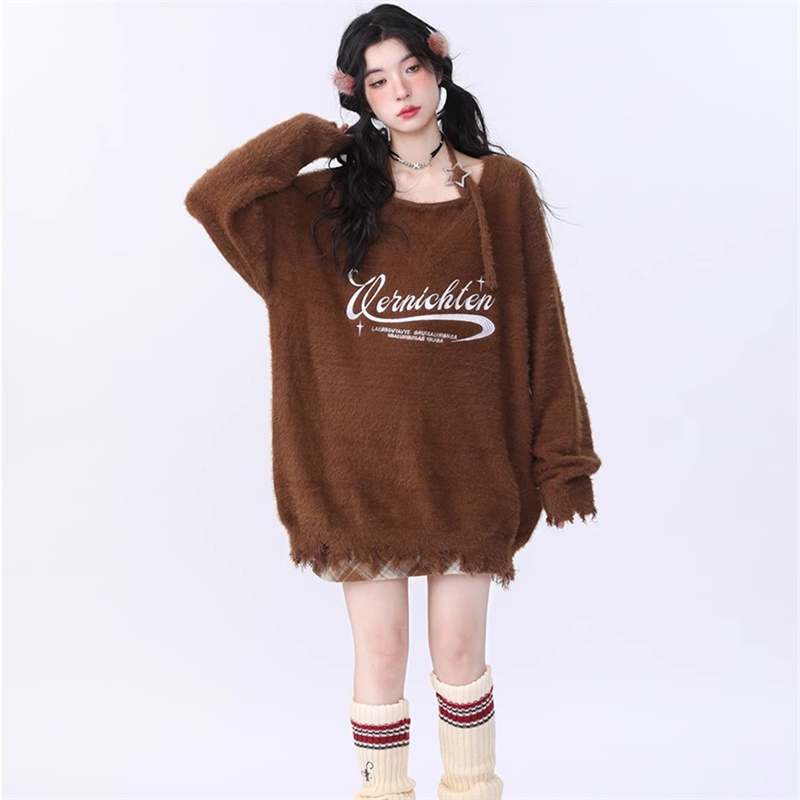 Autumn and winter all-match tops burr sweater for women