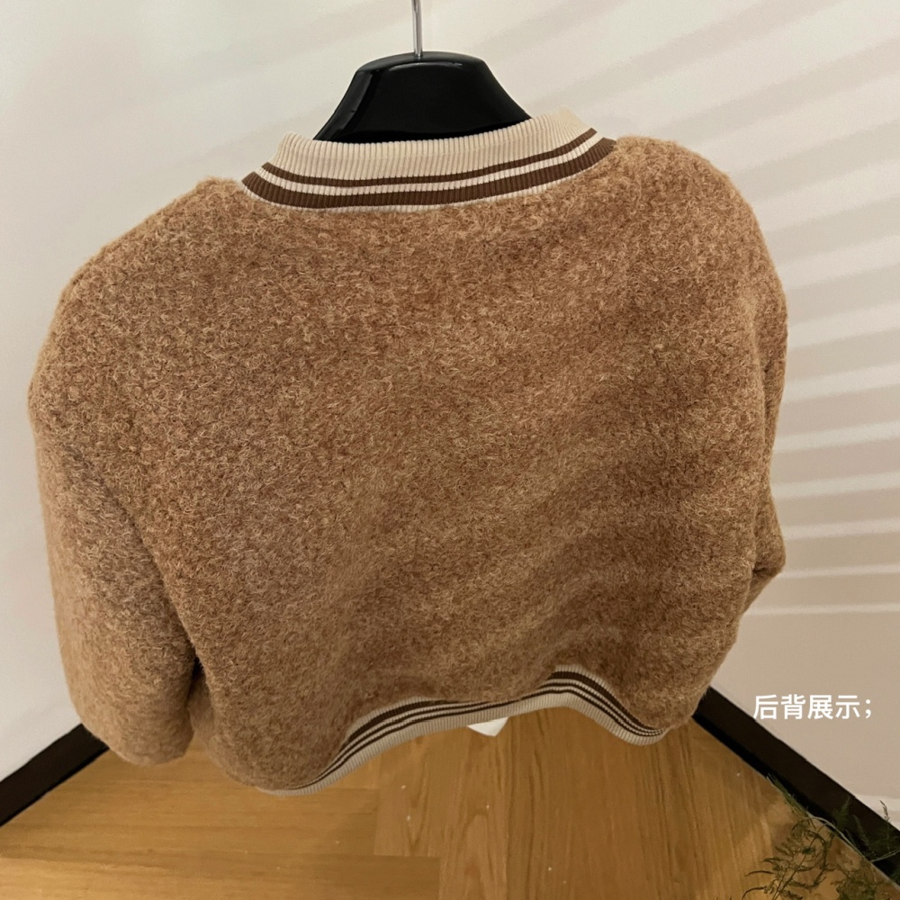 Woolen clip cotton jacket autumn and winter baseball uniforms