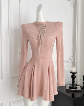 Hollow enticement Sexy underwear pink dress for women