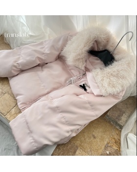 Lambs wool short coat pink bread clothing for women