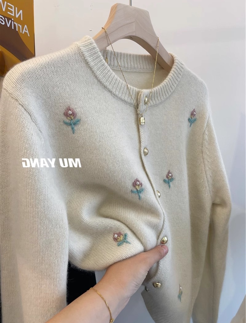 Knitted autumn and winter cardigan lazy coat for women