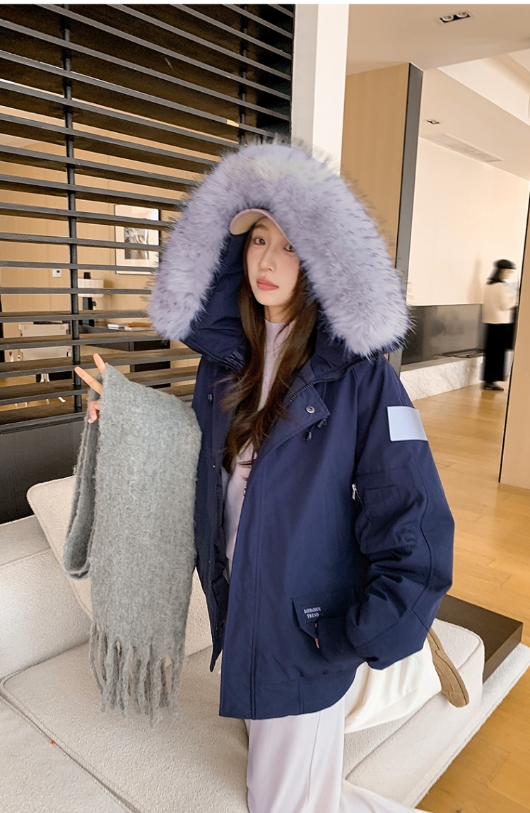 Thick winter work clothing couples down cotton coat for women