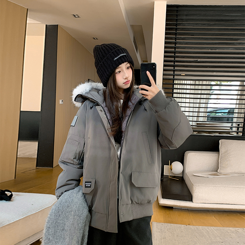 Thick winter work clothing couples down cotton coat for women