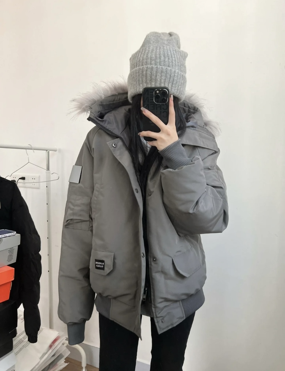 Thick winter work clothing couples down cotton coat for women