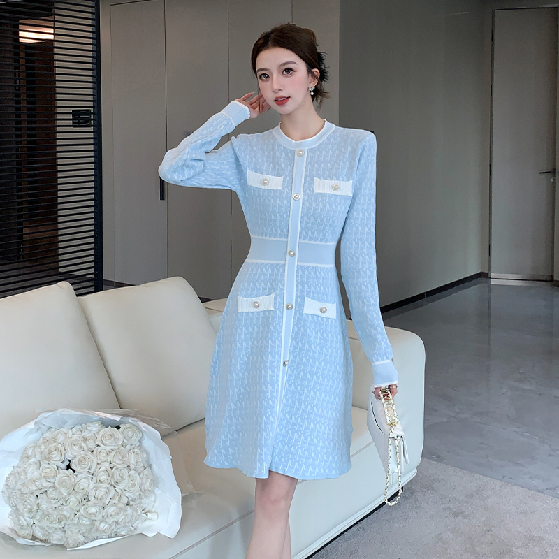 Knitted dress sweater dress for women