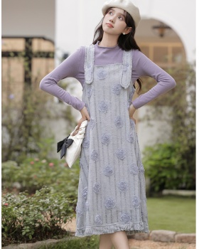 Flowers sweater dress 2pcs set for women