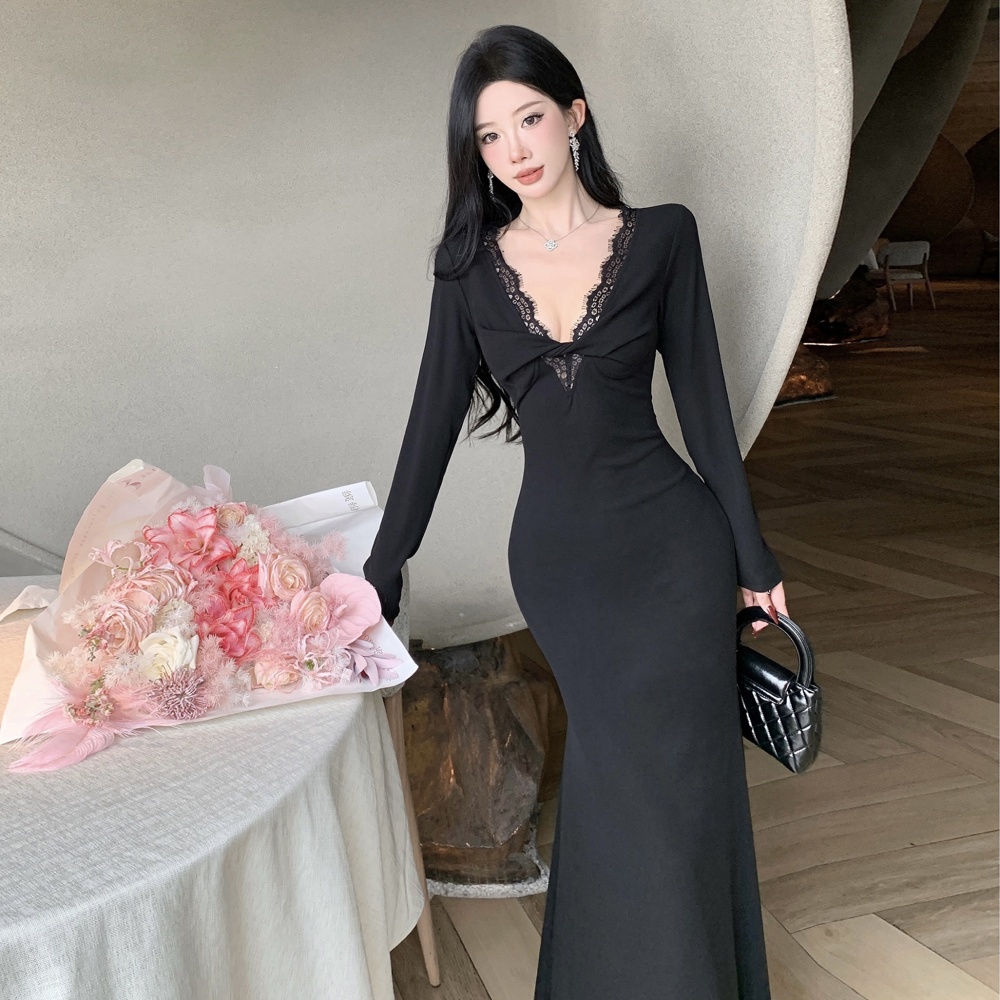 Package hip long dress dress for women