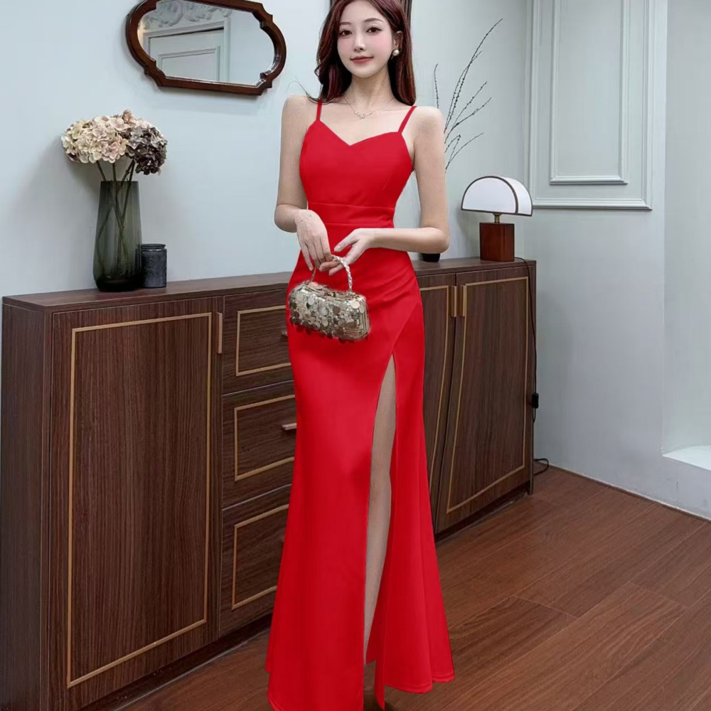 Sling temperament dress sexy Casual long dress