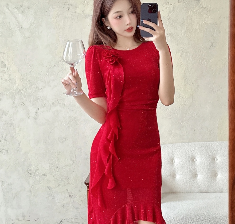 Temperament ladies dress slim formal dress for women