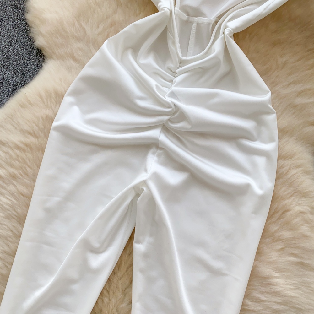 Tight wrapped chest long pants sexy spring jumpsuit for women