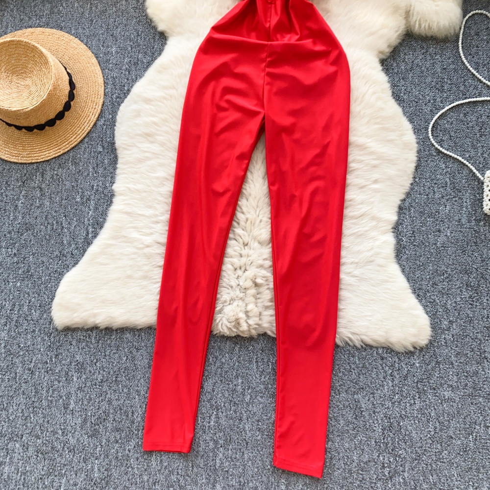 Tight wrapped chest long pants sexy spring jumpsuit for women