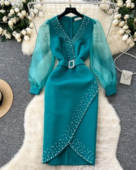 Splice formal dress party long dress for women