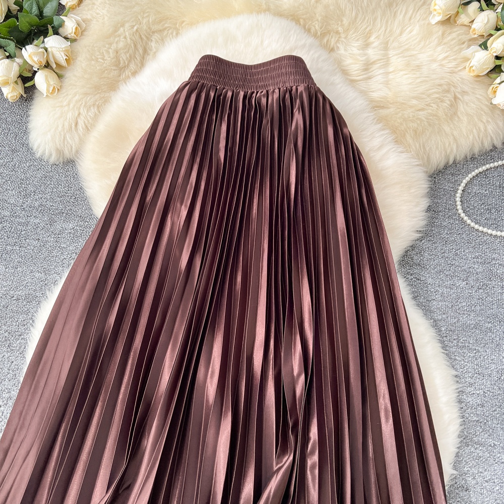 Elastic waist long dress Western style skirt for women