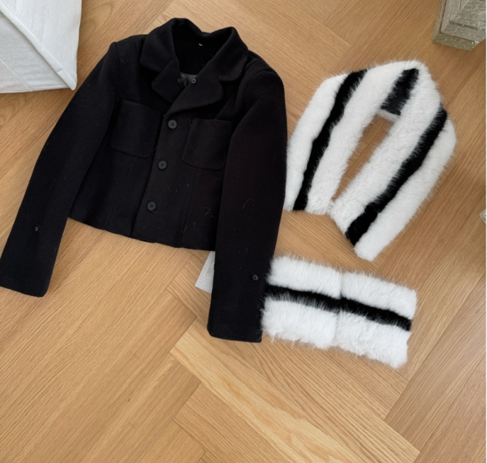 Western style short business suit slim woolen coat