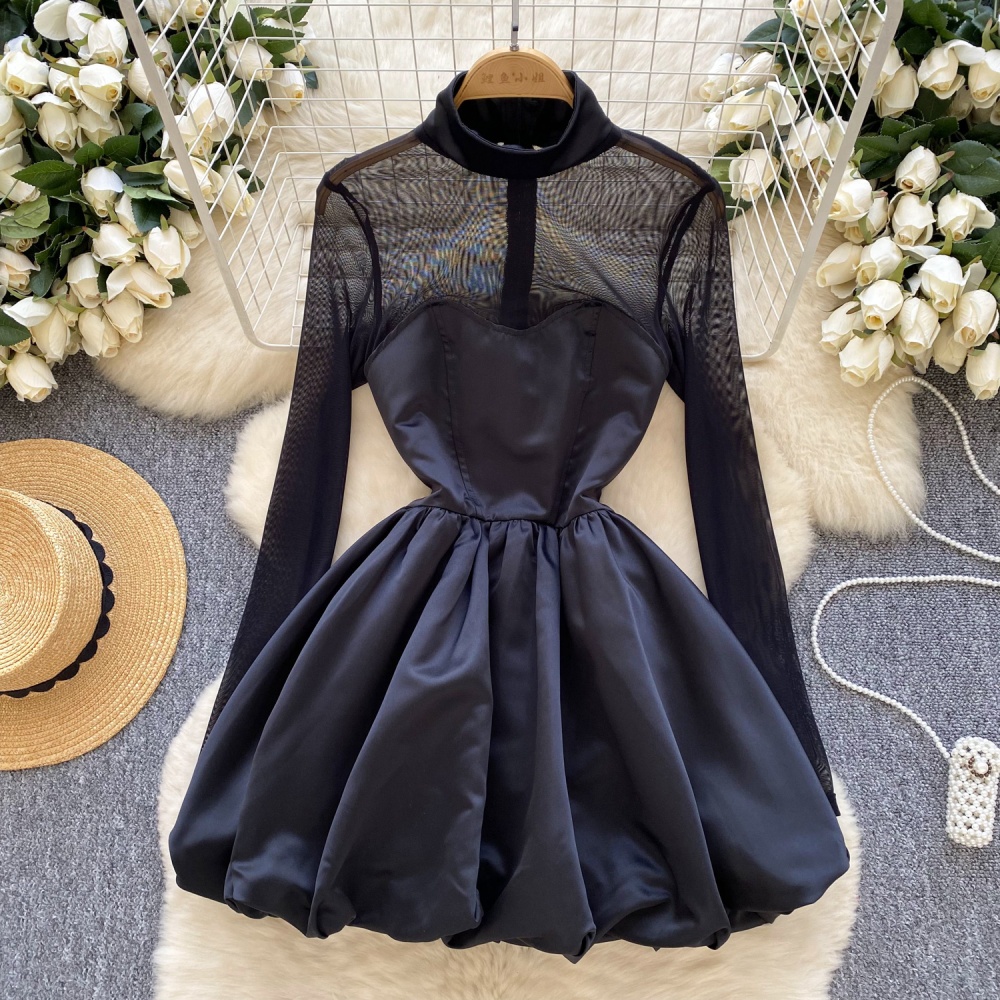 Long sleeve formal dress France style dress for women