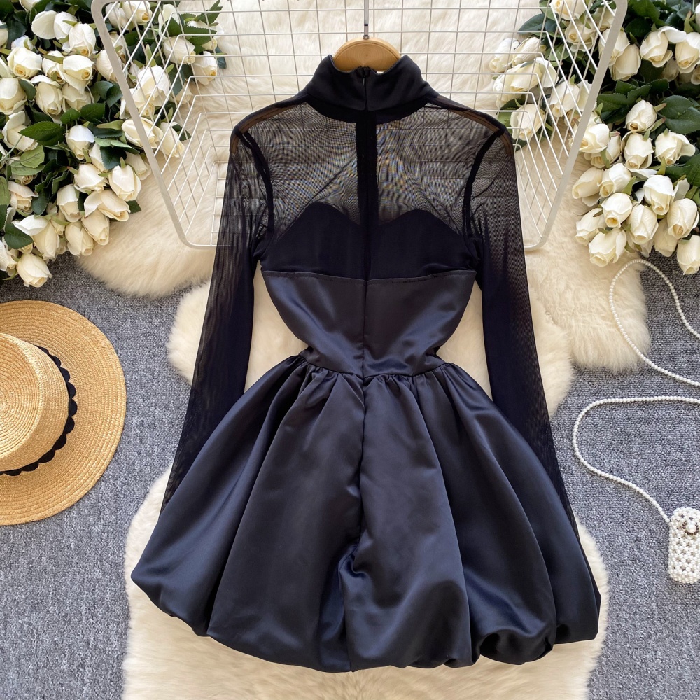 Long sleeve formal dress France style dress for women