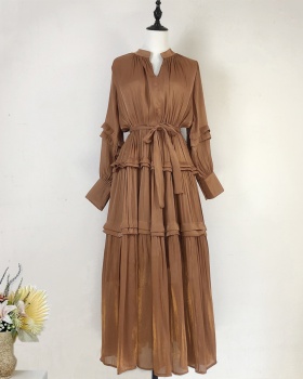 Retro long dress elegant dress for women