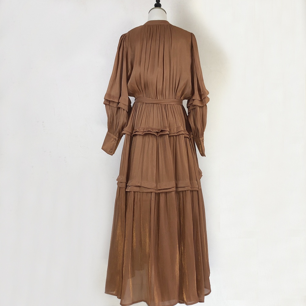 Retro long dress elegant dress for women