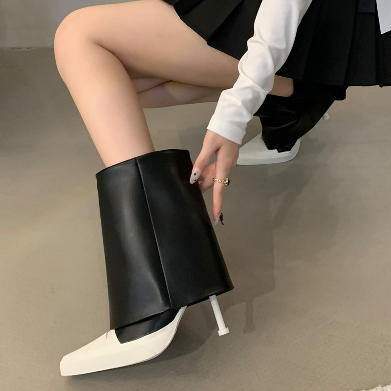 Spicegirl all-match boots autumn and winter pointed thigh boots