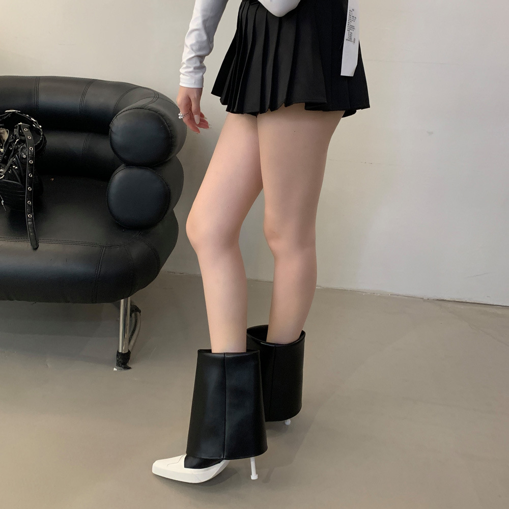 Spicegirl all-match boots autumn and winter pointed thigh boots