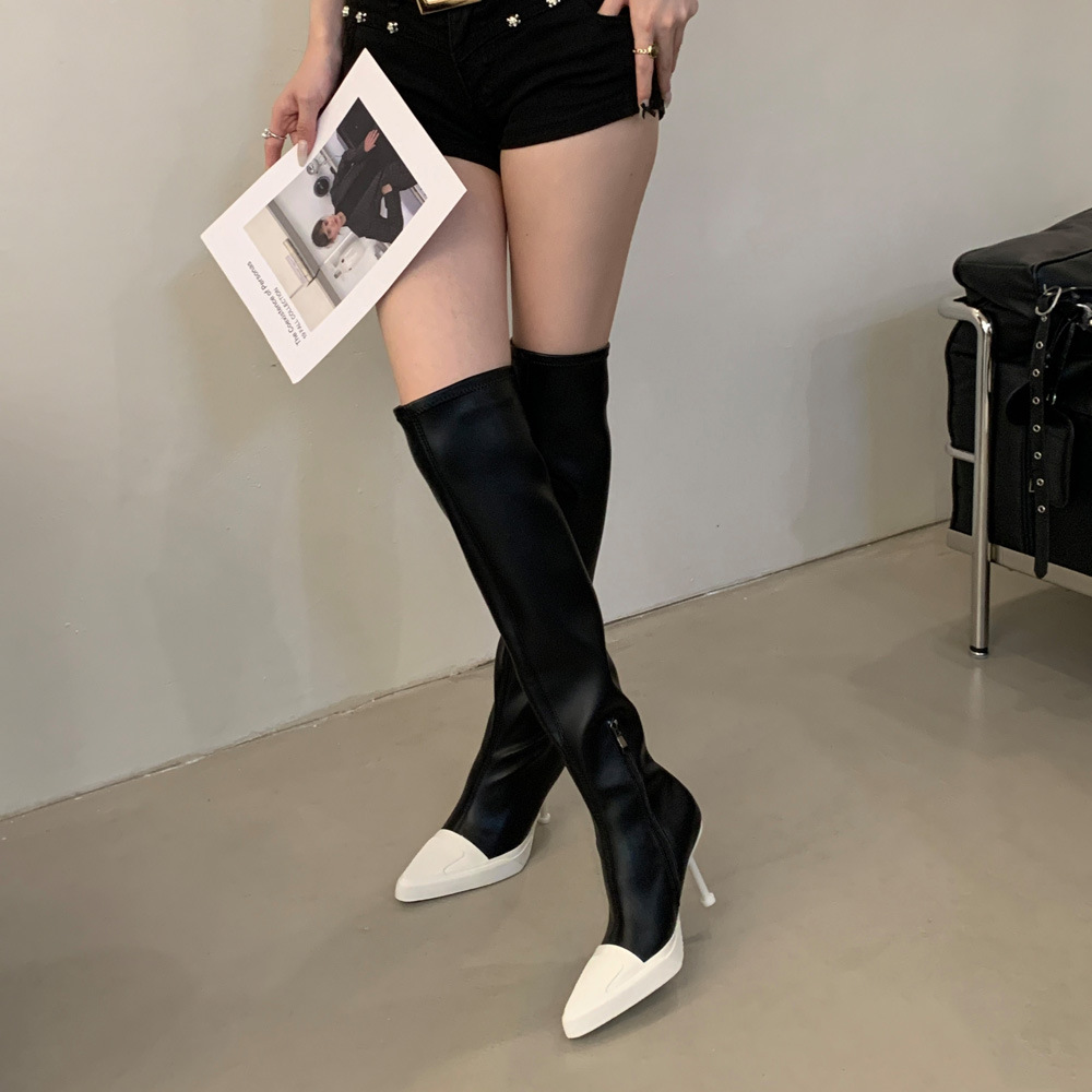 Pointed thigh boots high-heeled boots for women