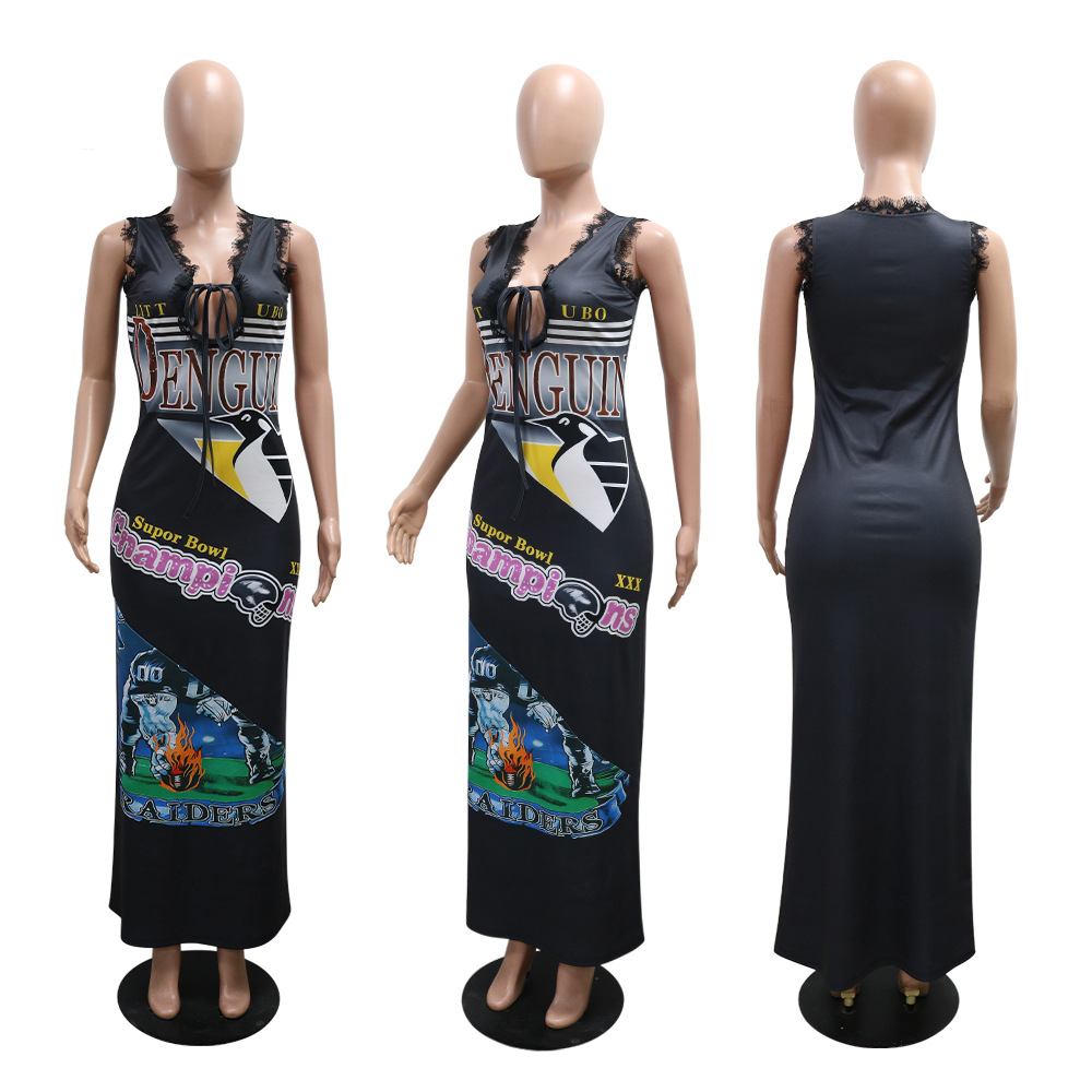 Fashion dress European style long dress for women