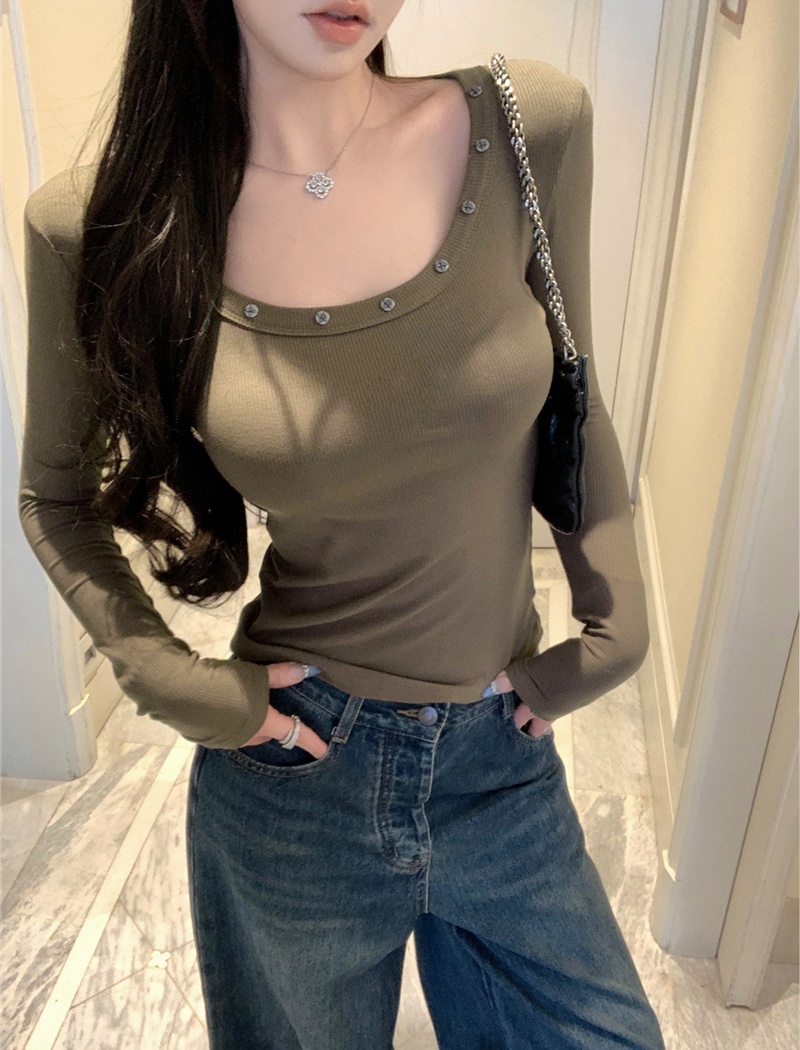 Niche bottoming tops long sleeve sweater