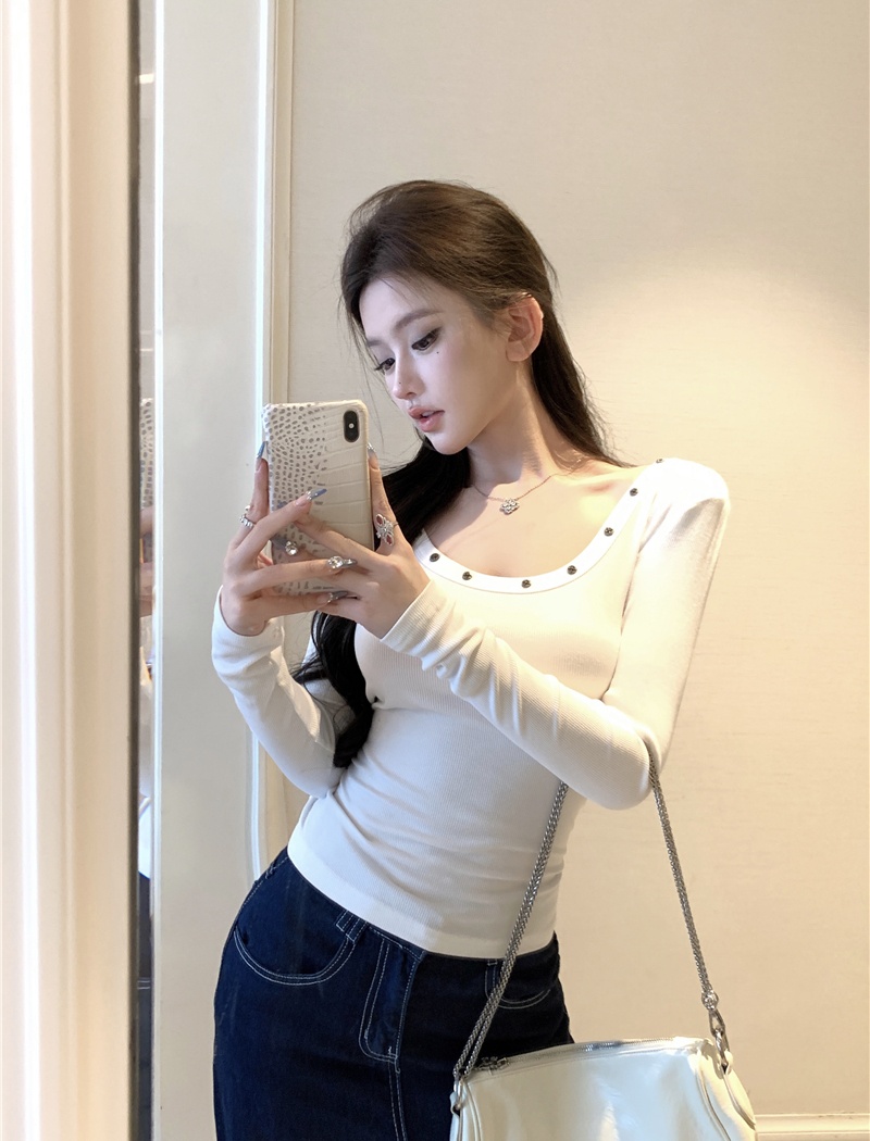 Niche bottoming tops long sleeve sweater