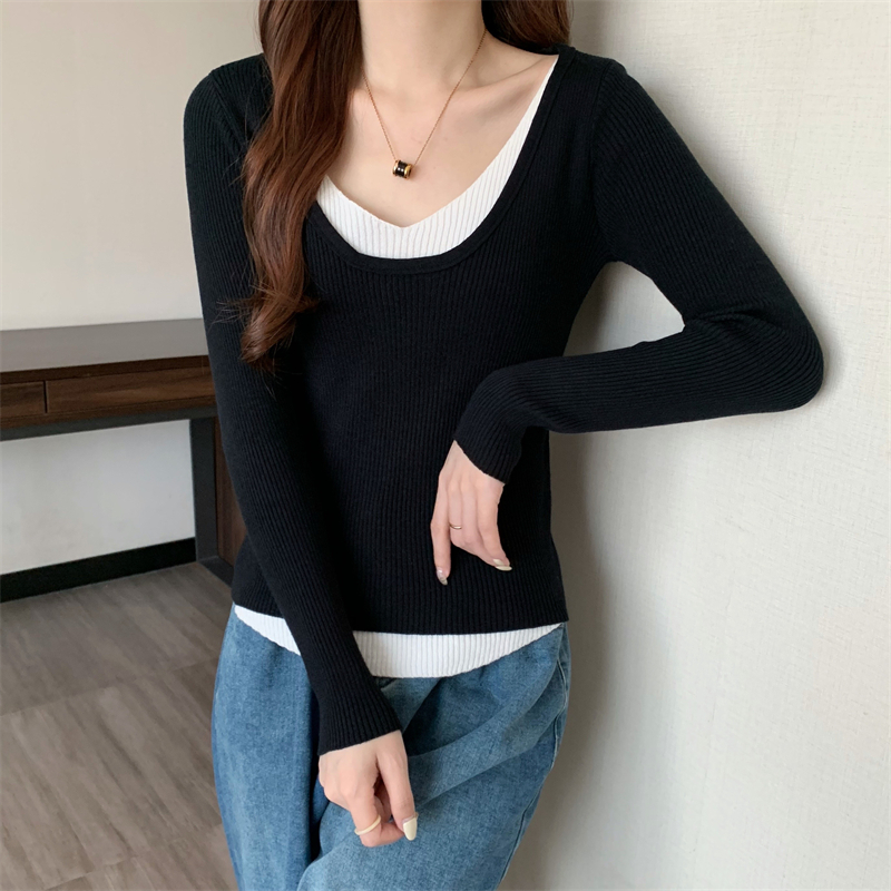 Slim T-shirt autumn and winter sweater for women