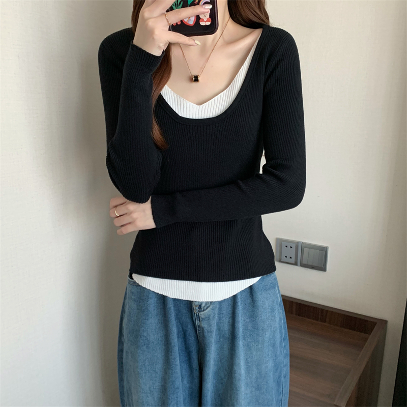 Slim T-shirt autumn and winter sweater for women