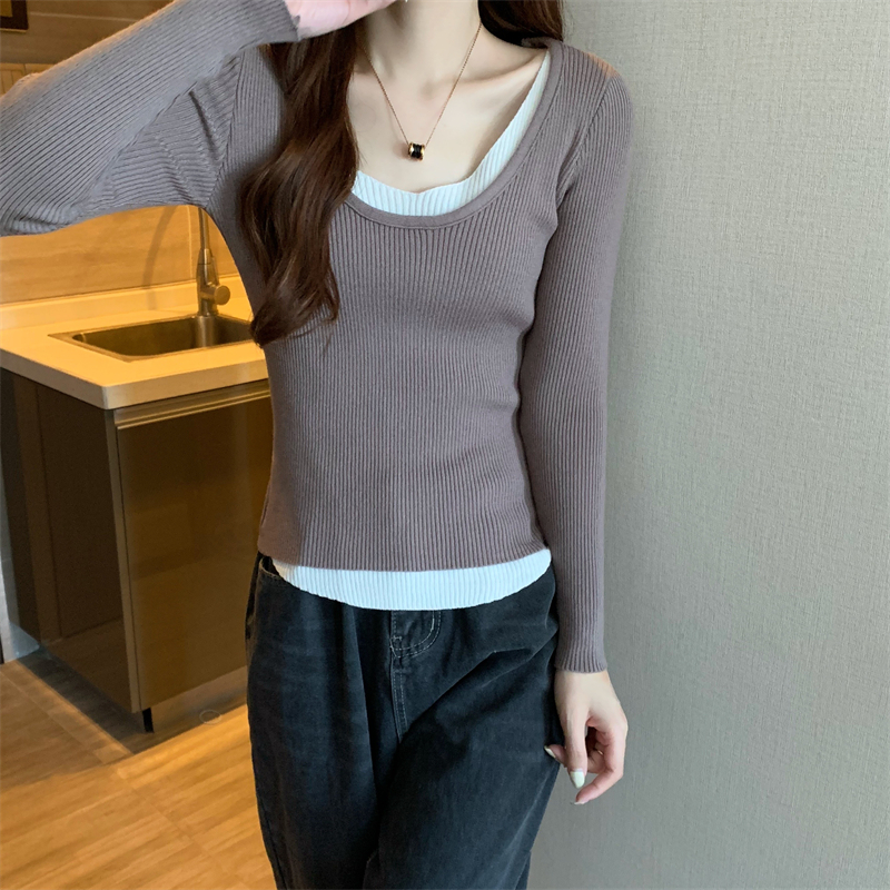 Slim T-shirt autumn and winter sweater for women