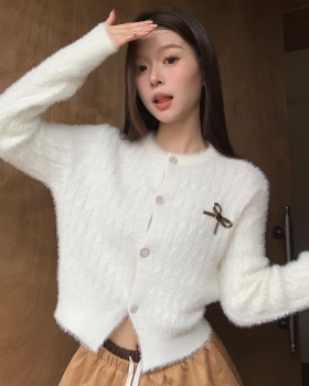 Lazy short coat autumn and winter niche sweater