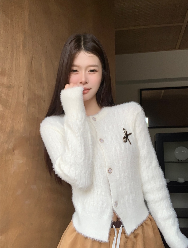 Lazy short coat autumn and winter niche sweater