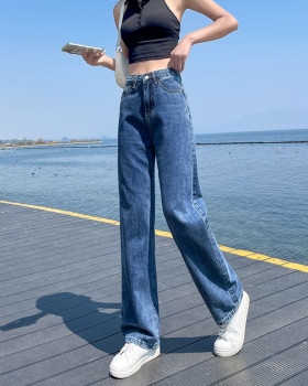 Straight pants spring jeans slim wide leg pants for women