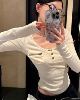 Bottoming refinement sweater slim tops for women