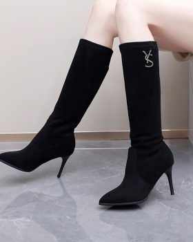 Niche fine-root boots winter thigh boots for women