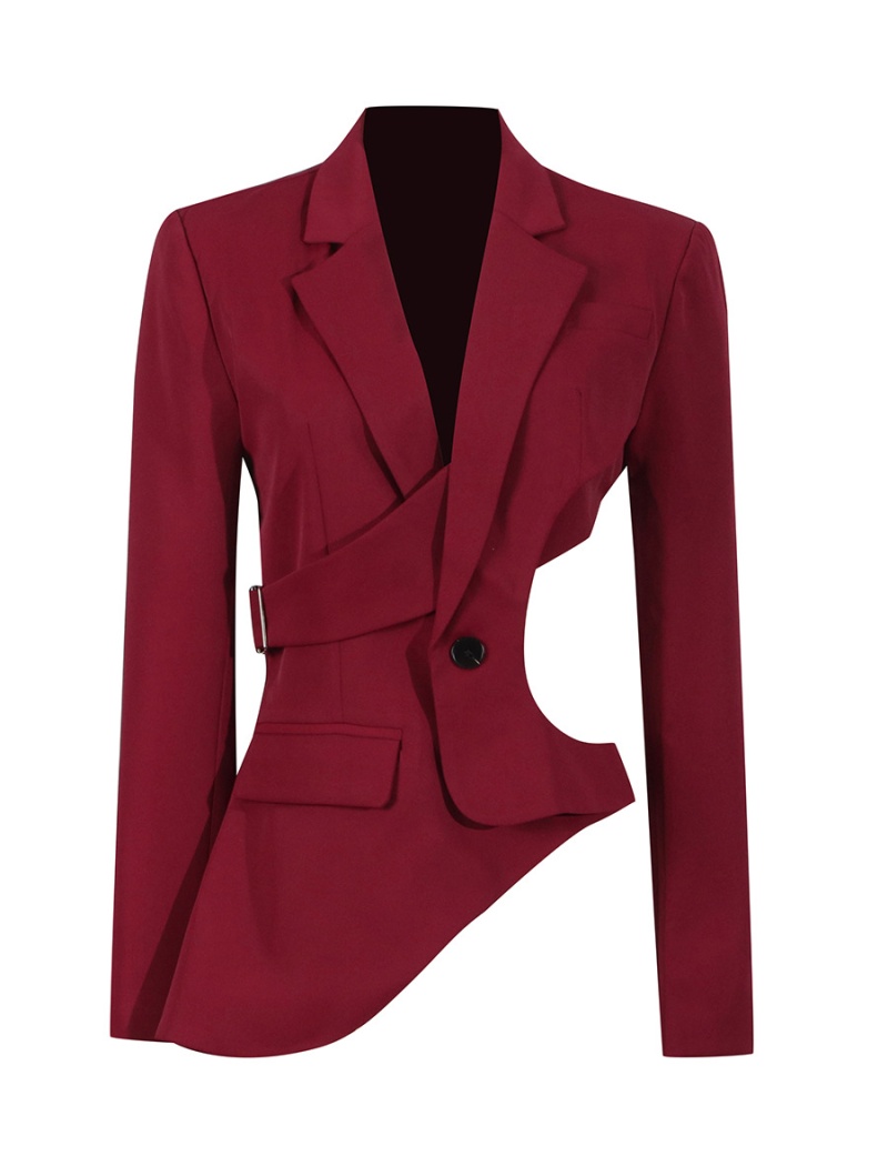 Fashion hollow coat V-neck slim business suit