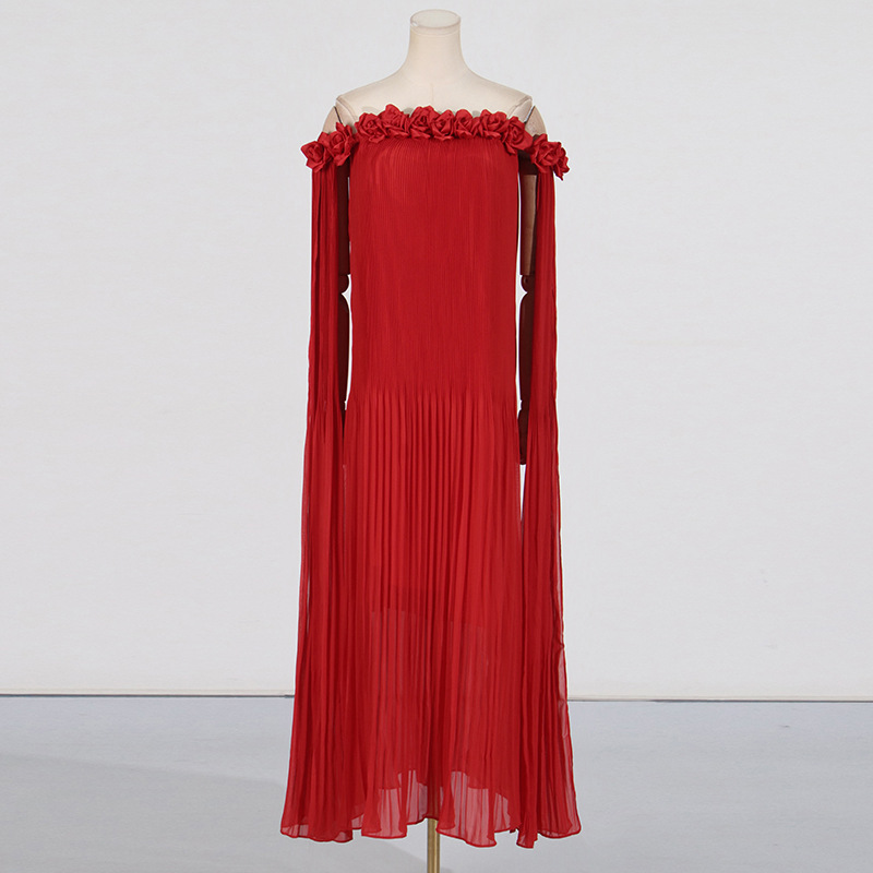 Strapless splice formal dress sexy long dress