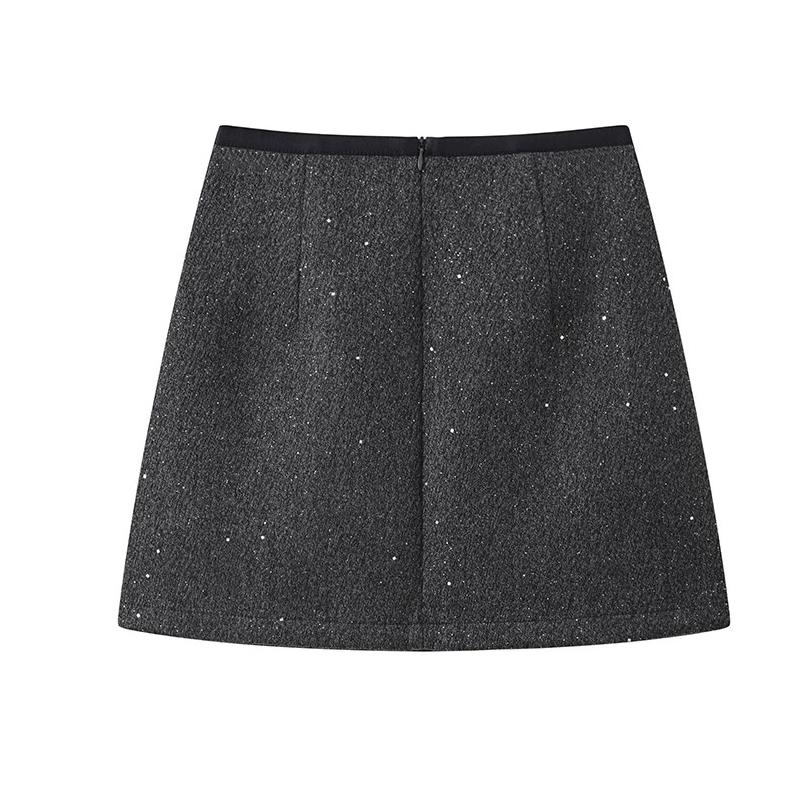 Woolen short skirt