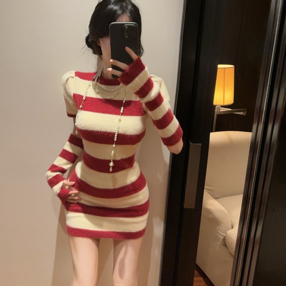 Splice spicegirl dress knitted white sweater