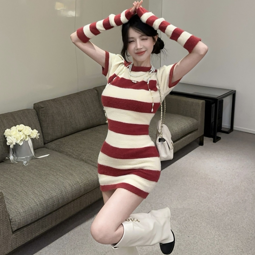 Splice spicegirl dress knitted white sweater