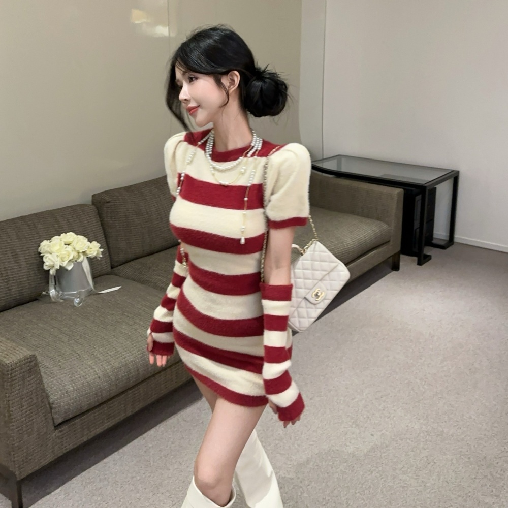 Splice spicegirl dress knitted white sweater