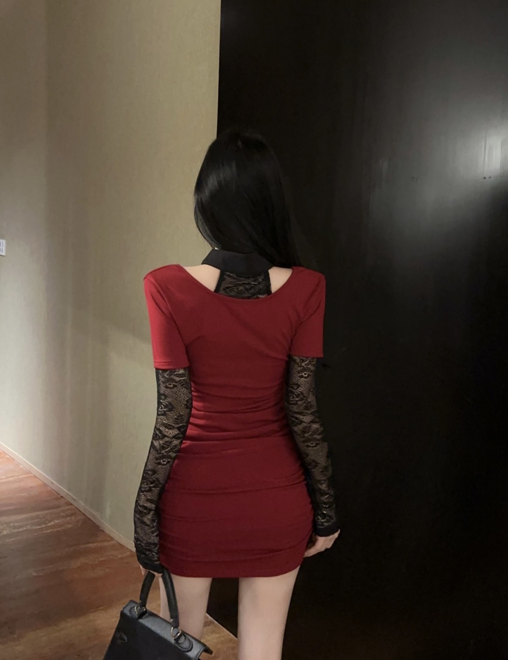 Lace halter splice fashion spicegirl dress for women