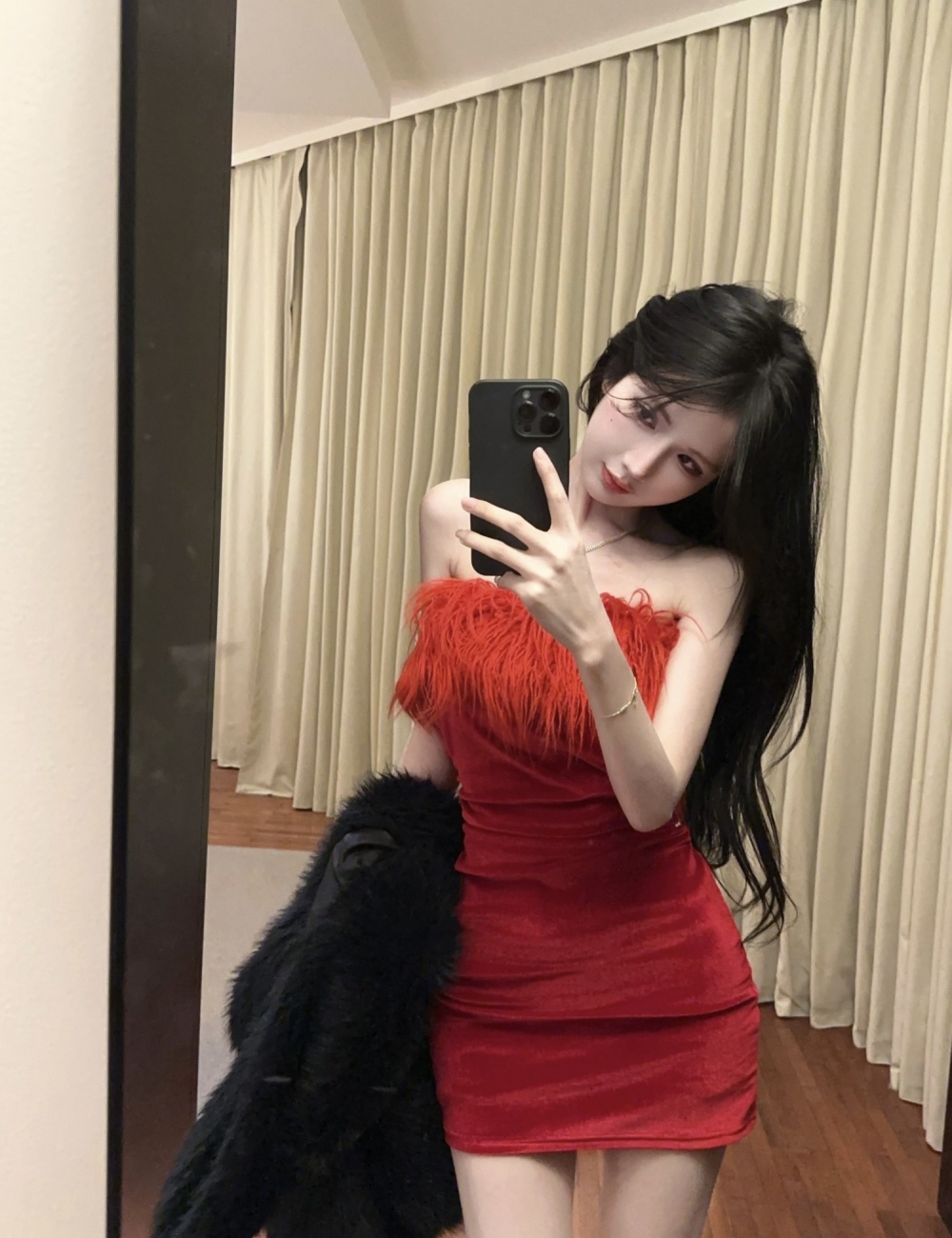 Velvet banquet formal dress elmo sexy dress for women