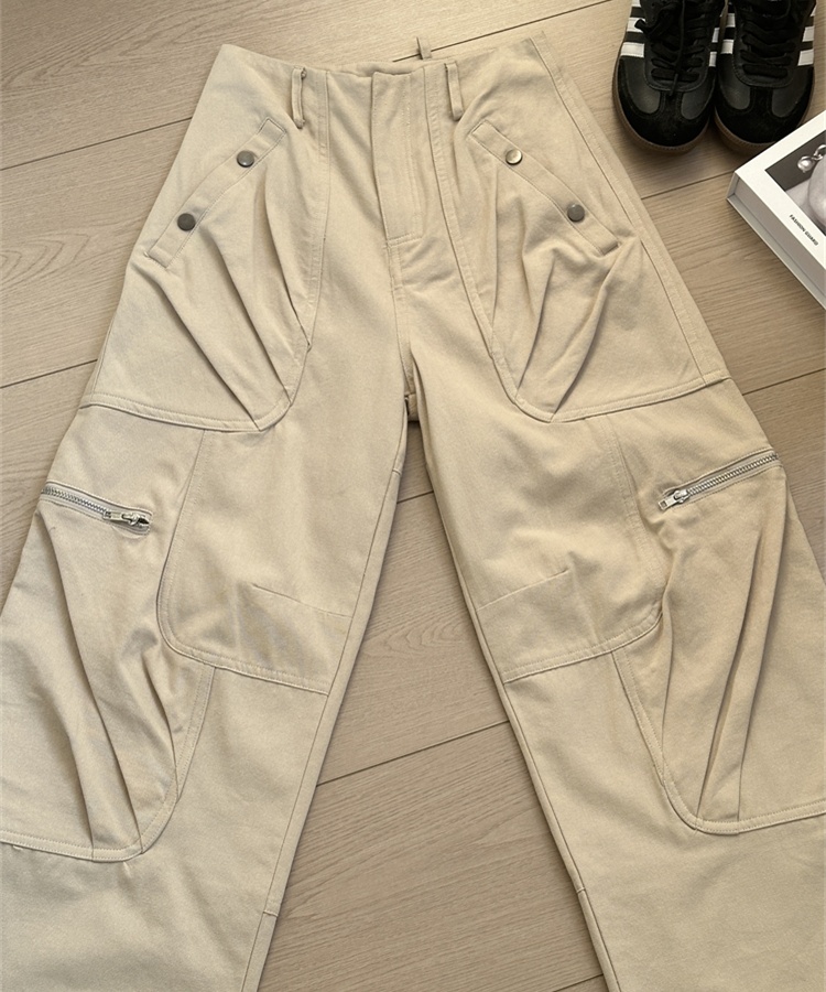 Mopping high waist pants many pocket work pants for women