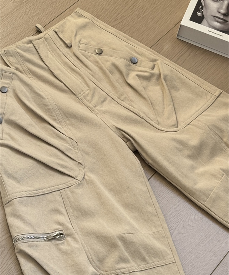 Mopping high waist pants many pocket work pants for women