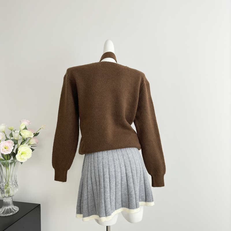 Halter streamer tops autumn and winter sweater for women