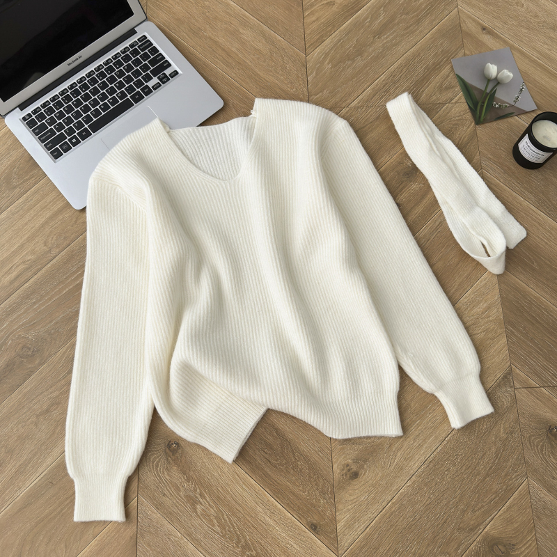 Halter streamer tops autumn and winter sweater for women